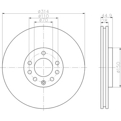 Photo Brake Disc PAGID 54188