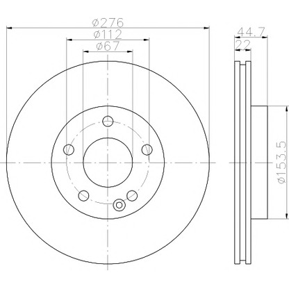 Photo Brake Disc PAGID 54319