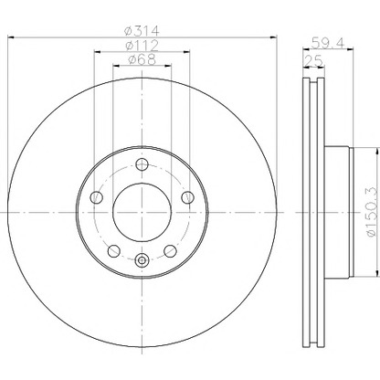 Photo Brake Disc PAGID 54322