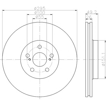 Photo Brake Disc PAGID 54356