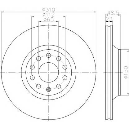 Photo Brake Disc PAGID 54407