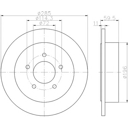 Photo Brake Disc PAGID 54694