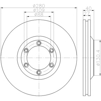 Photo Brake Disc PAGID 54748