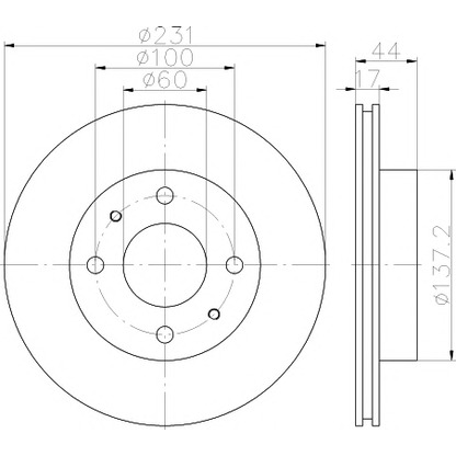 Photo Brake Disc PAGID 54791