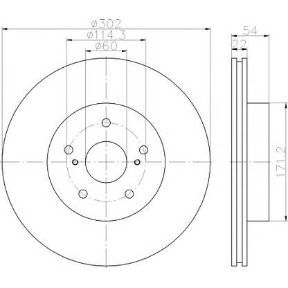 Photo Brake Disc PAGID 54804