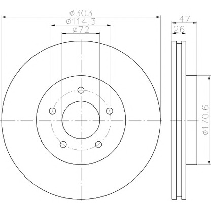 Photo Brake Disc PAGID 54977