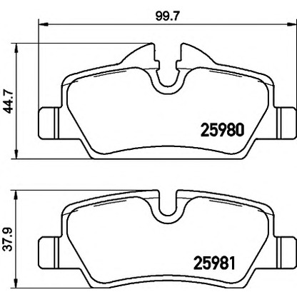 Photo Brake Pad Set, disc brake PAGID T2341