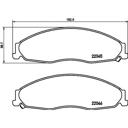 Photo Brake Pad Set, disc brake PAGID T2406