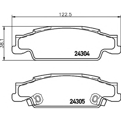 Фото Комплект тормозных колодок, дисковый тормоз PAGID T2405