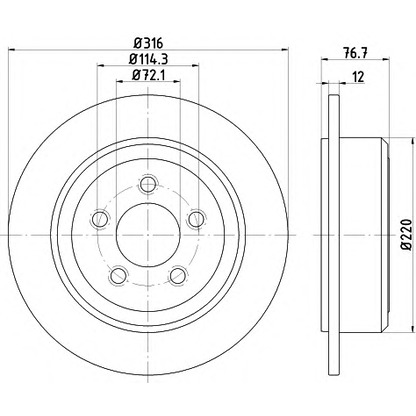 Photo Brake Disc PAGID 55027