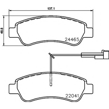 Photo Brake Pad Set, disc brake PAGID T2443