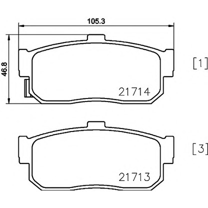 Photo Brake Pad Set, disc brake PAGID T2503