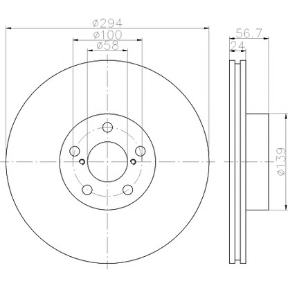 Photo Brake Disc PAGID 54395