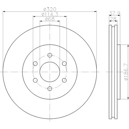 Photo Brake Disc PAGID 54644