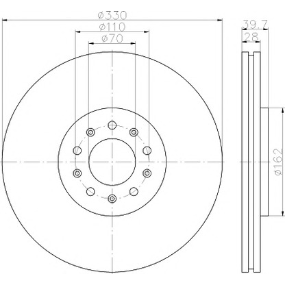 Photo Brake Disc PAGID 55209