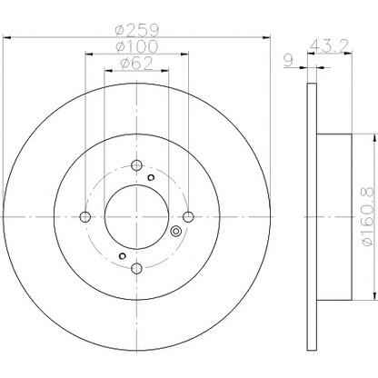 Photo Brake Disc PAGID 55314