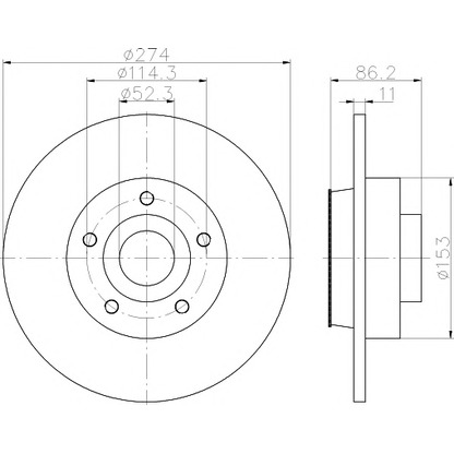 Photo Brake Disc PAGID 55326