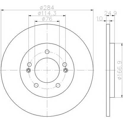 Photo Brake Disc PAGID 55391