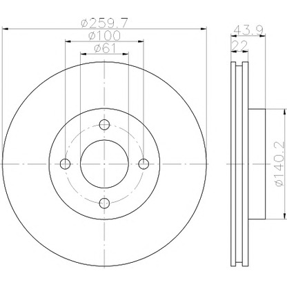 Photo Brake Disc PAGID 55399