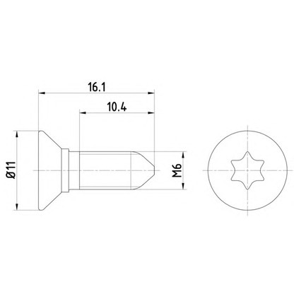 Photo Bolt, brake disc PAGID TPM0008