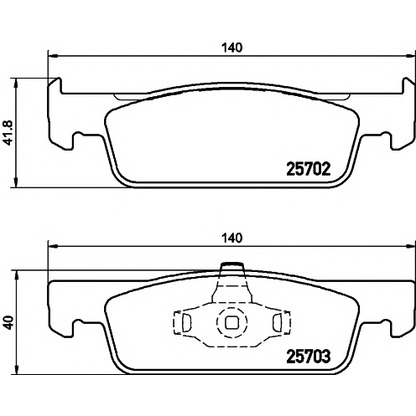 Photo Brake Pad Set, disc brake PAGID T2260