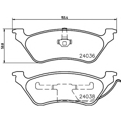 Photo Brake Pad Set, disc brake PAGID T2397