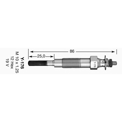 Photo Glow Plug NGK 7625