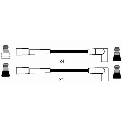 Zdjęcie Zestaw przewodów zapłonowych NGK 0778