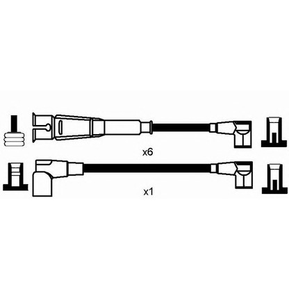 Photo Ignition Cable Kit NGK 0741