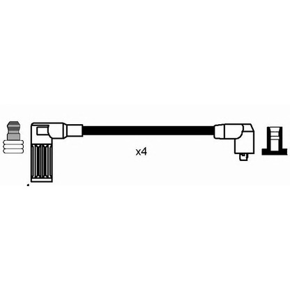 Фото Комплект проводов зажигания NGK 8208