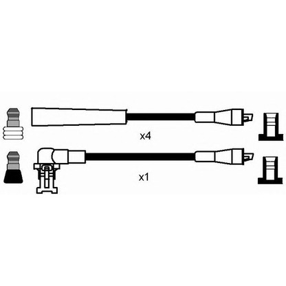 Фото Комплект проводов зажигания NGK 7153