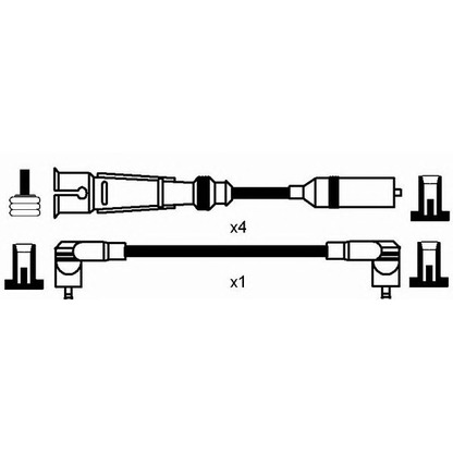 Foto Kit cavi accensione NGK 8262