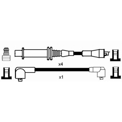 Foto Zündleitungssatz NGK 7294