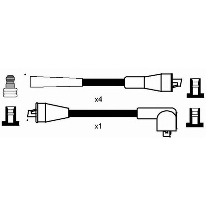 Photo Ignition Cable Kit NGK 7375