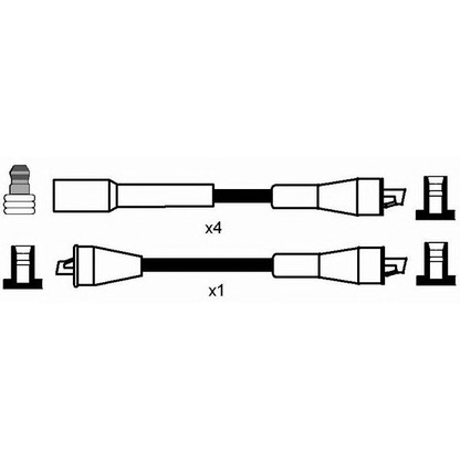 Foto Zündleitungssatz NGK 7196