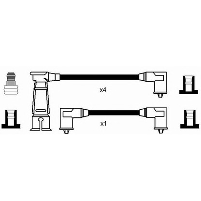 Photo Ignition Cable Kit NGK 8627