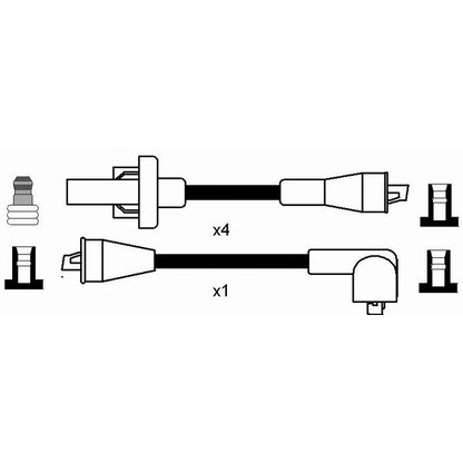Photo Ignition Cable Kit NGK 2587