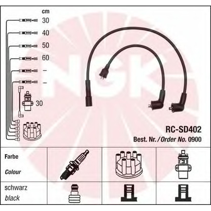 Photo Ignition Cable Kit NGK 0900