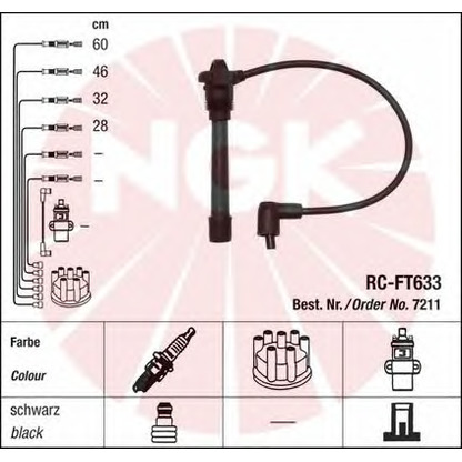 Foto Juego de cables de encendido NGK 7211