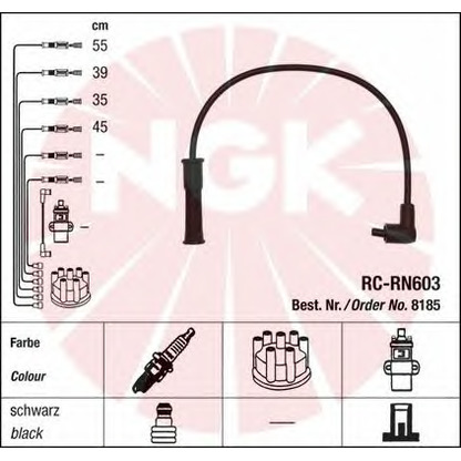 Фото Комплект проводов зажигания NGK 44280