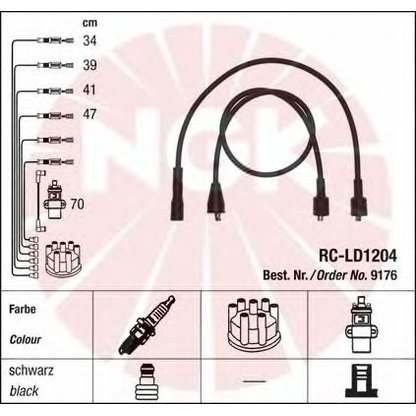 Photo Kit de câbles d'allumage NGK 9176