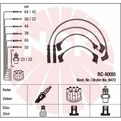 Foto Kit cavi accensione NGK 9472