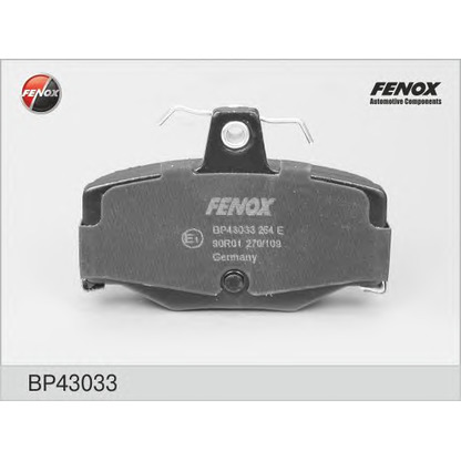 Foto Kit pastiglie freno, Freno a disco FENOX BP43033