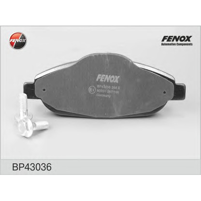 Фото Комплект тормозных колодок, дисковый тормоз FENOX BP43036