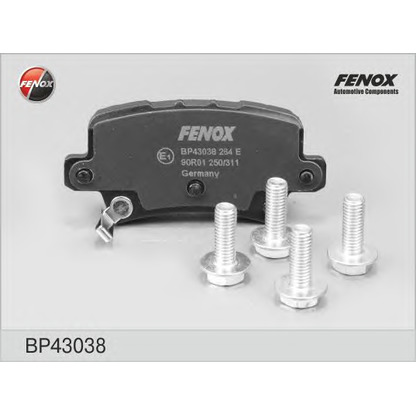 Фото Комплект тормозных колодок, дисковый тормоз FENOX BP43038