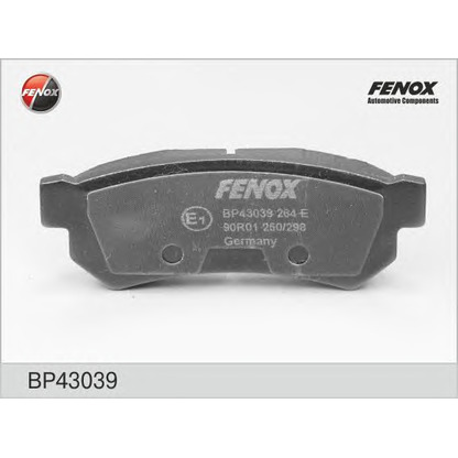 Photo Brake Pad Set, disc brake FENOX BP43039