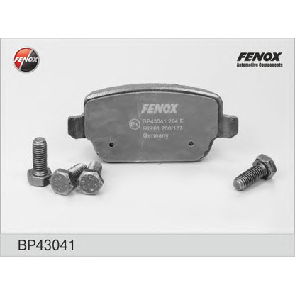 Фото Комплект тормозных колодок, дисковый тормоз FENOX BP43041