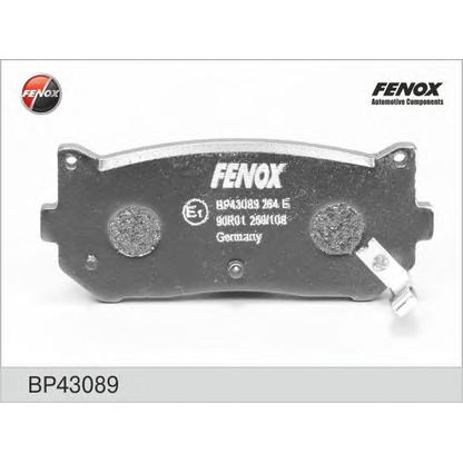 Фото Комплект тормозных колодок, дисковый тормоз FENOX BP43089