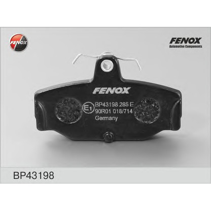 Photo Brake Pad Set, disc brake FENOX BP43198