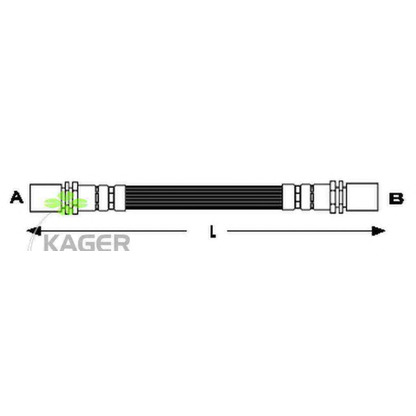 Zdjęcie Przewód hamulcowy elastyczny KAGER 380700